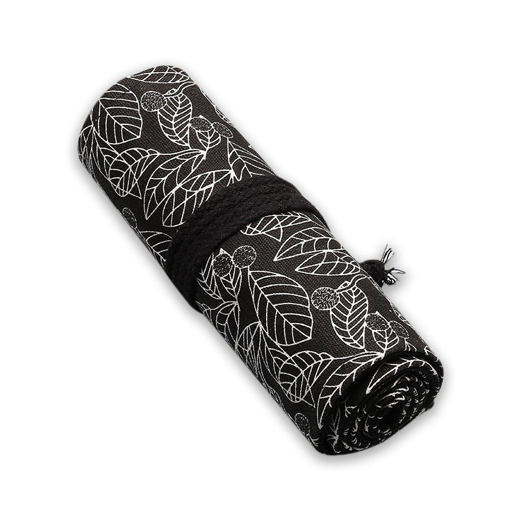 Cute Leaf Portable Canvas School Pencil Case Pen Bag Stationery Pouch