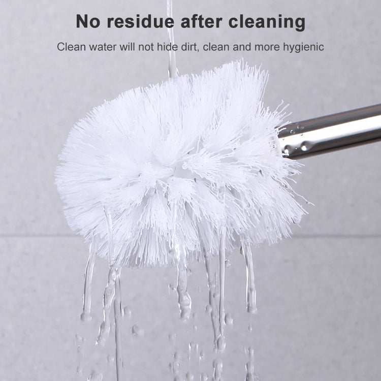 Stainless Steel Long Handle Toilet Brush Toilet Cleaning Brush, Triangle Shape Base, Diamond Shape Base