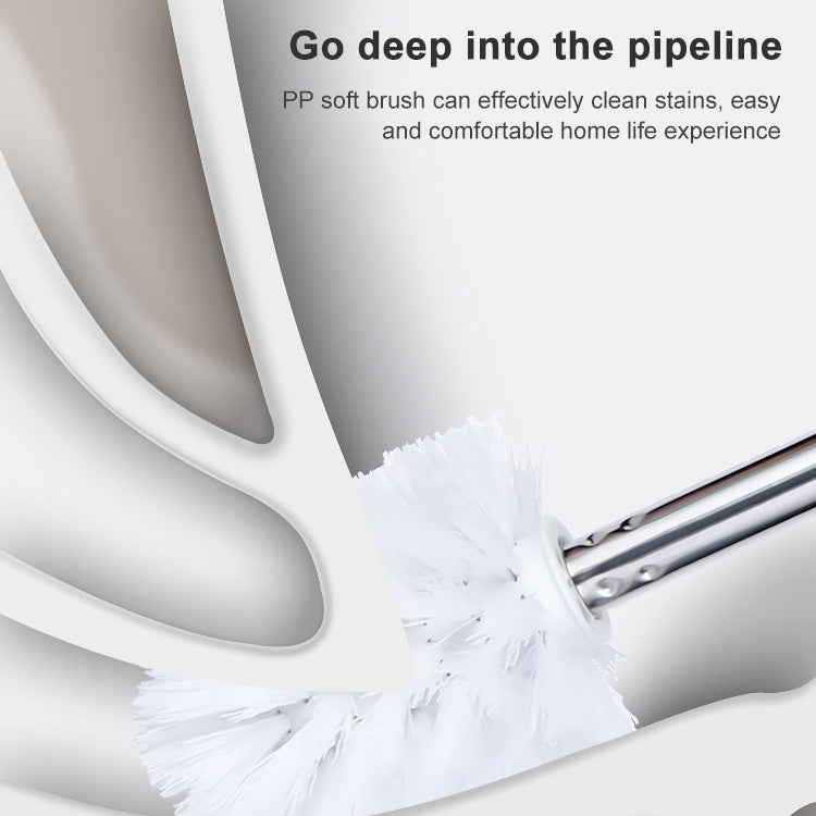 Stainless Steel Long Handle Toilet Brush Toilet Cleaning Brush, Triangle Shape Base, Diamond Shape Base