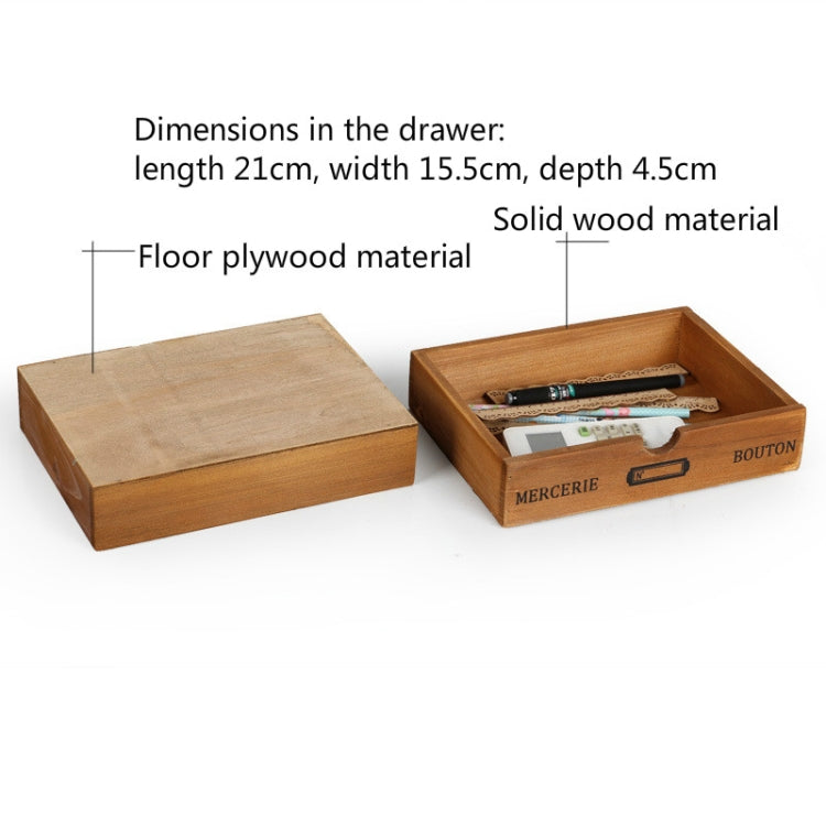 Retro Wooden Drawer Storage Cabinet Desk, One Pumping, Two Pumping, Three Pumping, Four Pumping