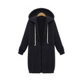 Women Hooded Long Sleeved Sweater In The Long Coat, S, M, L