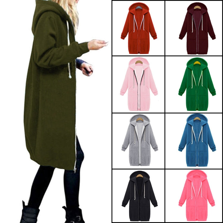 Women Hooded Long Sleeved Sweater In The Long Coat, S, M, L