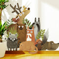 Creative Animal Cartoon Children Room Kindergarten Bedroom TV Baseboard Home Improvement Stickers Wall Decoration Stickers, Creative Animal