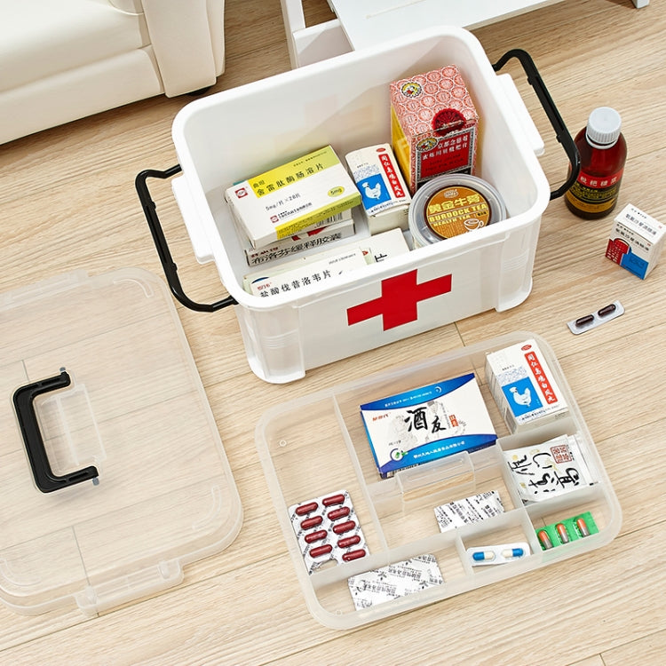 Family Medical Box Multi-layer Medical Emergency Medicine Storage Box Household Plastic Medicine Box, L, XL