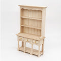 Dollhouse Furniture Miniature Study Room Decoration Wooden Bookcase Cabinet with Drawers, Wooden Bookcase