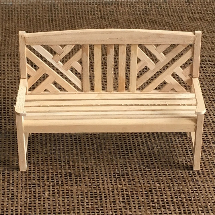 4 PCS / Set 1:12 Doll House Mini Furniture Model Outdoor Garden Chair Stool, Outdoor Garden Chai