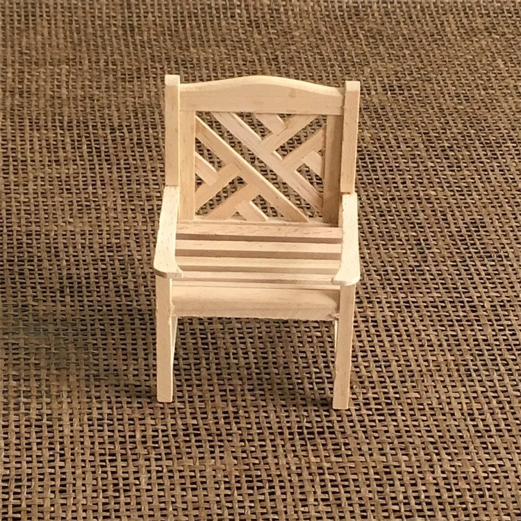 4 PCS / Set 1:12 Doll House Mini Furniture Model Outdoor Garden Chair Stool, Outdoor Garden Chai