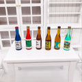 18 PCS / 3 Pack  1:12 Mini Dollhouse Pocket Simulation Fruit Wine Drink Bottle Ornaments Model, Wine Drink Bottle