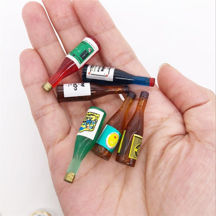 18 PCS / 3 Pack  1:12 Mini Dollhouse Pocket Simulation Fruit Wine Drink Bottle Ornaments Model, Wine Drink Bottle
