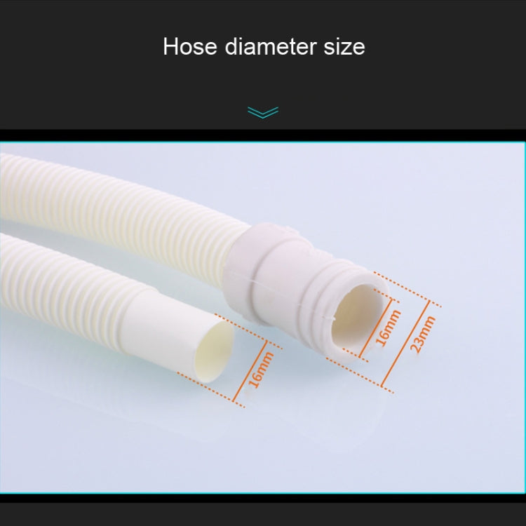 18mm Diameter Plastic Drain Pipe Water Outlet Extension Hose with Clamp for Semi-automatic Washing Machine / Air Conditioner, 1m Length, 2m  Length, 3m  Length, 4m  Length, 5m  Length