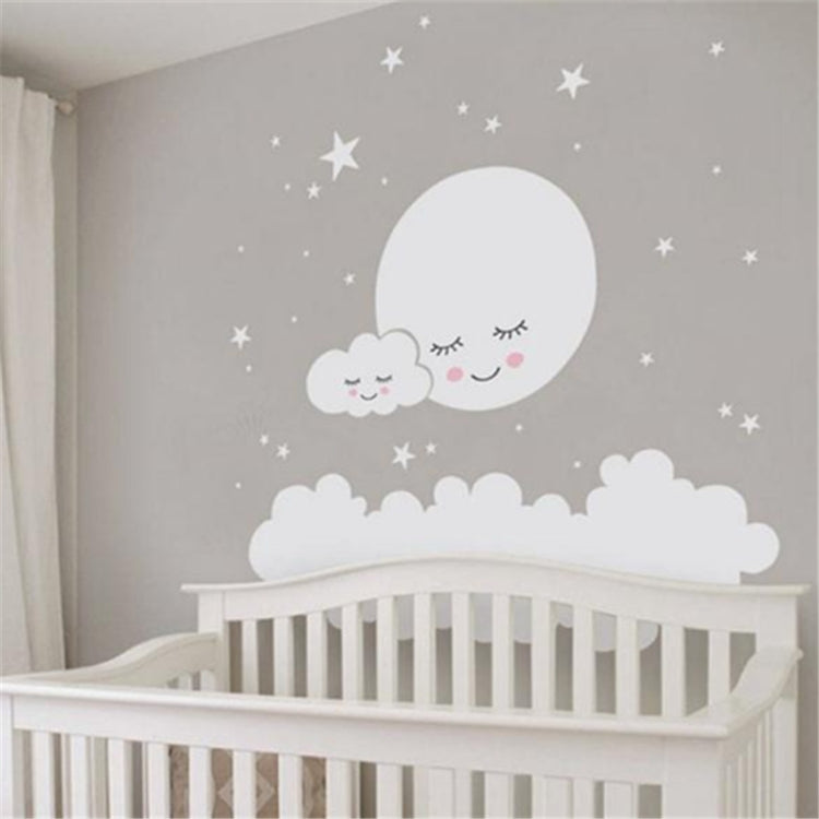 Cloud Star Moon Children Room Decoration Wall Sticker, 62cm x 62cm, 157cm x 157cm