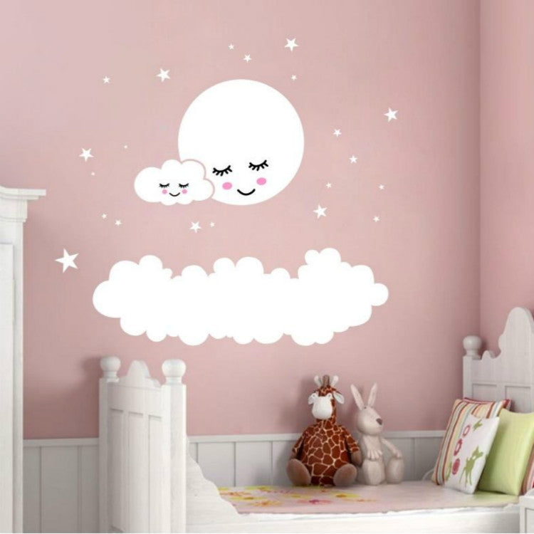 Cloud Star Moon Children Room Decoration Wall Sticker, 62cm x 62cm, 157cm x 157cm