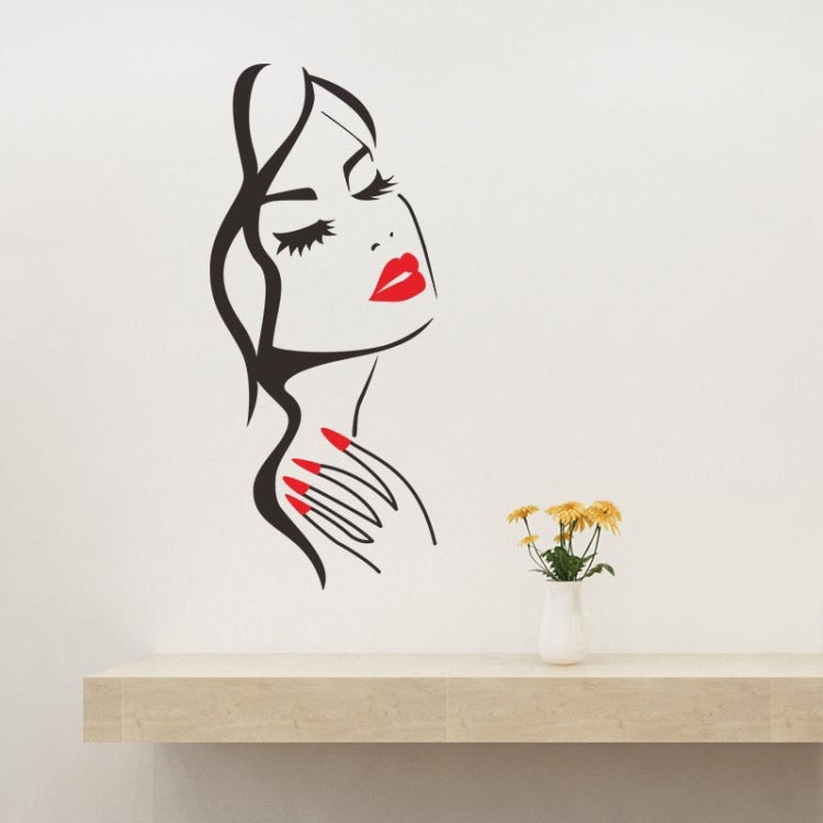 Beauty Studio Personality Creative Beauty Portrait Carved Wall Stickers