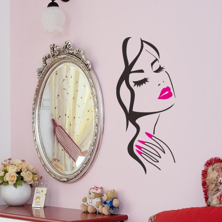 Beauty Studio Personality Creative Beauty Portrait Carved Wall Stickers
