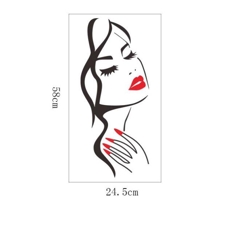 Beauty Studio Personality Creative Beauty Portrait Carved Wall Stickers