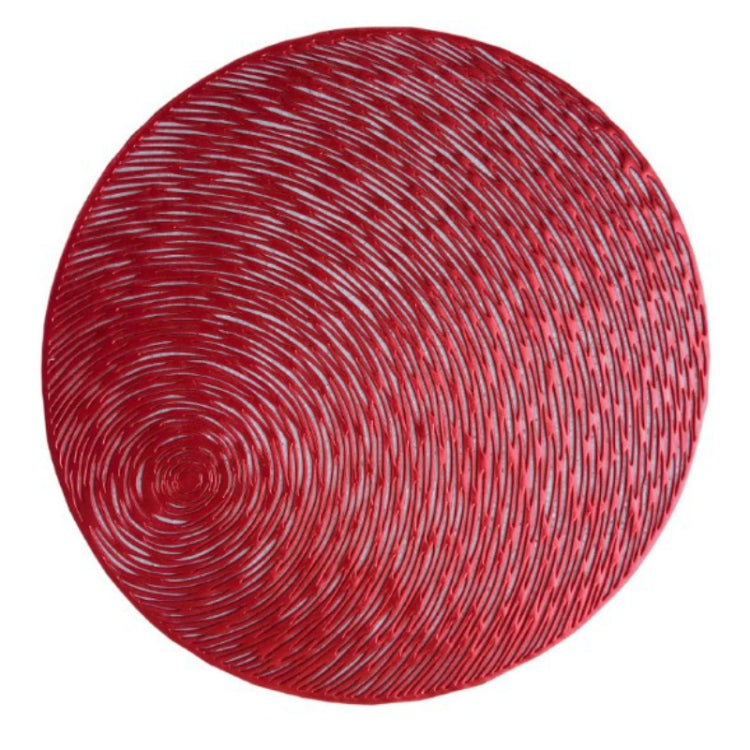 2 PCS Fashion Round Hollow Placemats PVC Table Mats Coffee Cup Pad