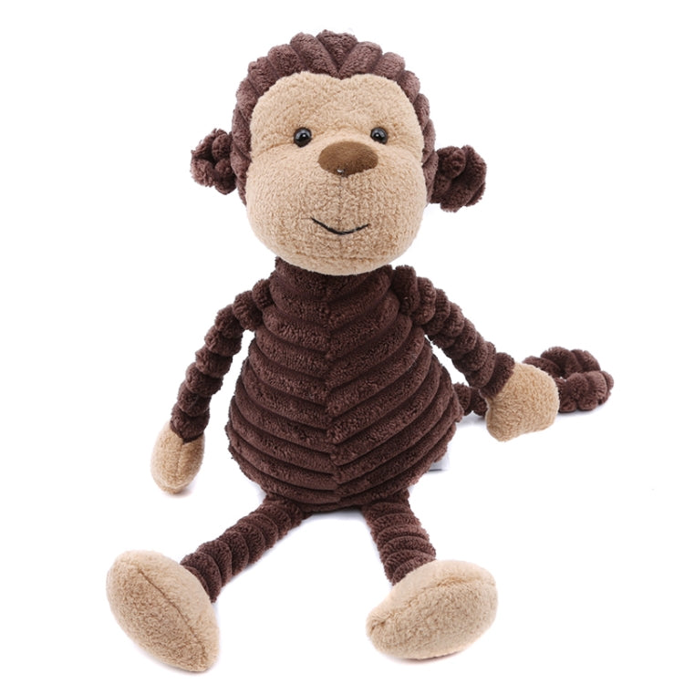 Striped Animal Plush Toy Doll Creative Animal Doll, Monkey 15cm, Dog 15cm, Monkey 33cm, Dog 33cm, Pink Rabbit 33cm, Duck 33cm, Monkey 42cm, Fox 42cm, Panda 42cm, Pig 42cm, Lion 42cm, Rhinoceros 42cm