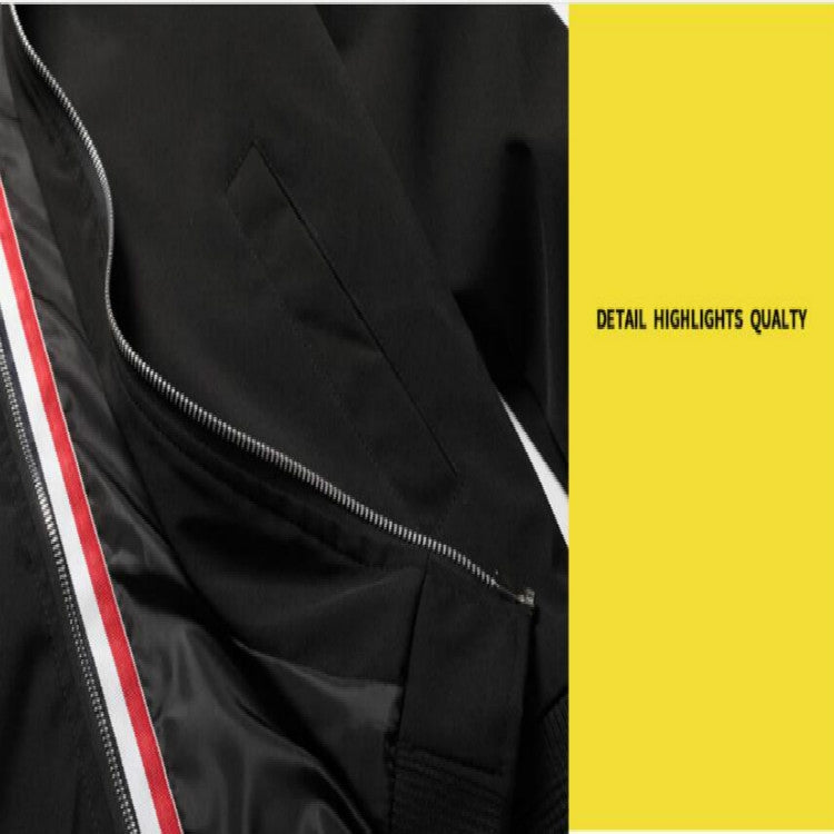 Men Zipper Jacket Male Casual Streetwear Hip Hop Slim Fit Pilot Coat Men Clothing, XXL, XXXXL, L