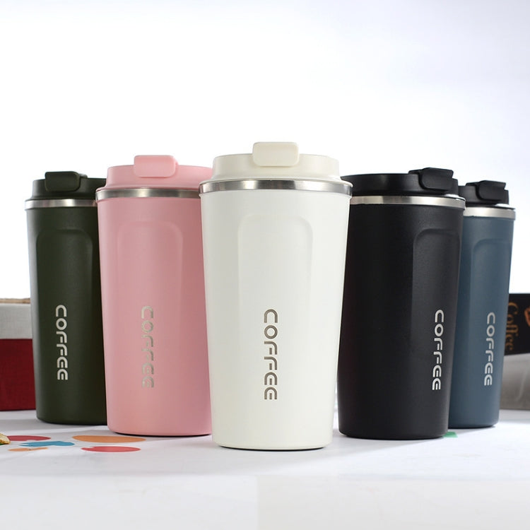 Smart Version Double Stainless steel 304 Coffee Mug Car Thermos Mug Travel Thermo Cup, 380ml White, 380ml Black, 380ml Green, 380ml Blue, 380ml Pink, 510ml White, 510ml Black, 510ml Green, 510ml Blue, 510ml Pink