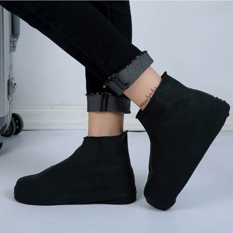 2 Pairs Waterproof Shoe Cover Raincoat Non-slip Reusable Silicone Insole Shoe Slip Rainshoes Cover, S, M, L