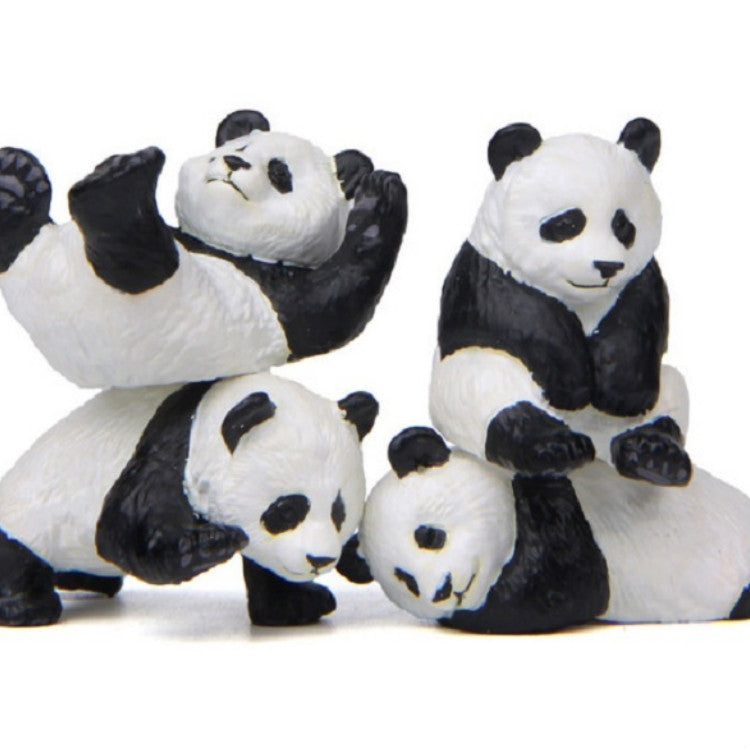 Panda Life Multi-shaped Micro-landscape Baked Landscape Doll Ornaments, Seated Panda, Climbing Panda, Prone Panda, Lying Panda