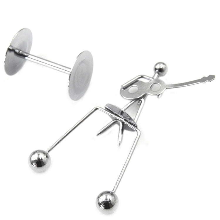 Mini Balance Little Iron Man Decompression Ornament Tumbler Sports Metal Crafts, Weightlifting, Seesaw, Mini Guitar, Horizontal Bar, Cradle, Horse Riding