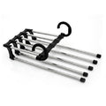 Multifunctional  5 in 1 Telescopic Folding Wardrobe Magic Trousers Rack, 5 in 1 Telescopic Rack