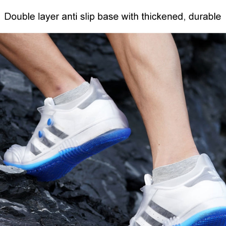 Low Toe Shoe Covers Men And Women Non-Slip Thick Bottom Flip Buckle Waterproof Rain Boots, Size:, 36/37, 38/39, 40/41, 42/43, 44/45
