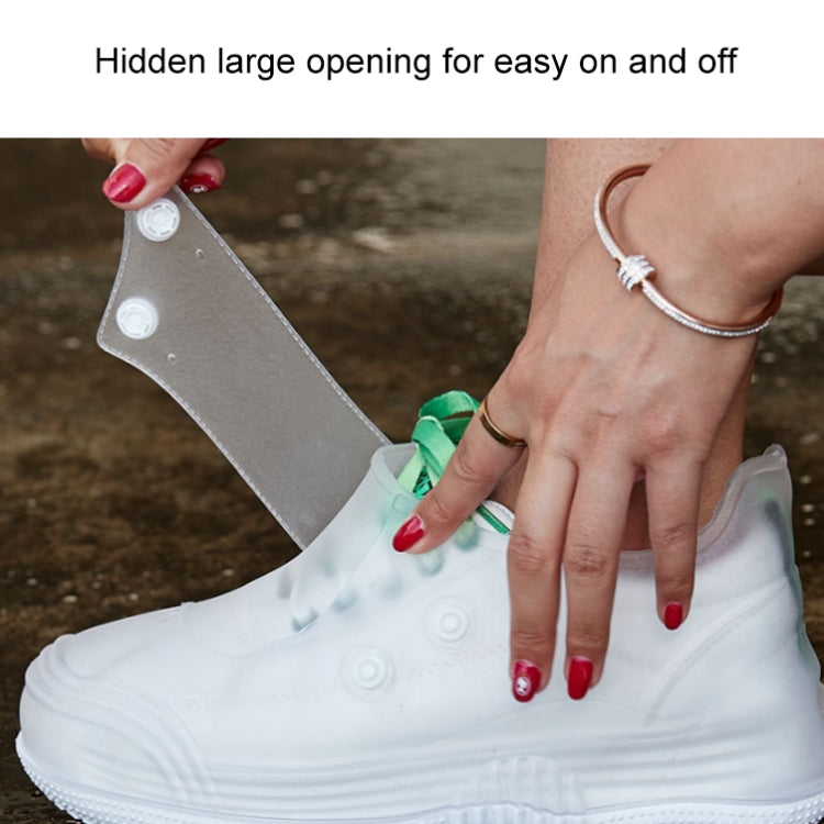 Low Toe Shoe Covers Men And Women Non-Slip Thick Bottom Flip Buckle Waterproof Rain Boots, Size:, 36/37, 38/39, 40/41, 42/43, 44/45
