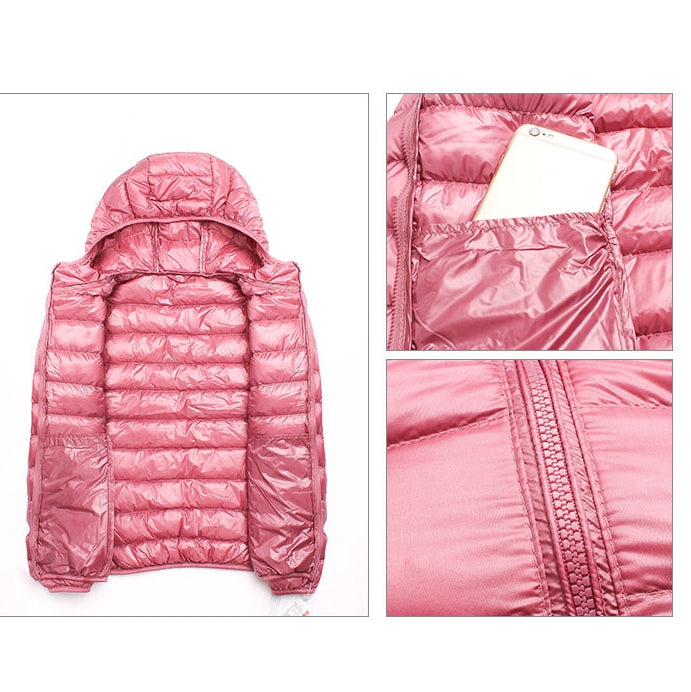 Casual Ultra Light White Duck Down Jacket Women Autumn Winter Warm Coat Hooded Parka, M, L, XL, XXL, XXXL, XXXXL