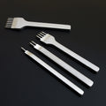 4 in 1 White Steel Diamond Boring Punching Stitching Tool DIY Leather Punch Tool Set, 3mm