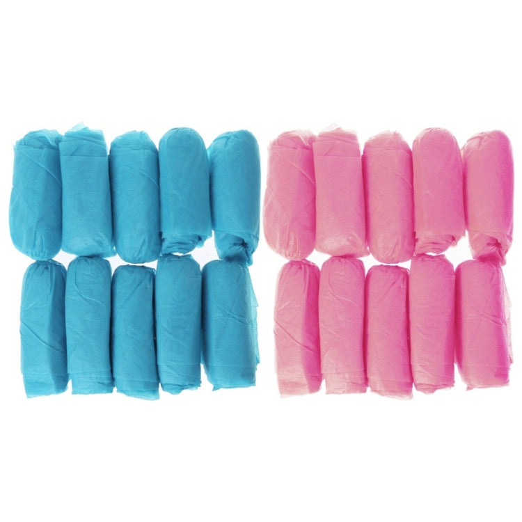 100 PCS Disposable Shoe Covers Indoor Cleaning Floor Non-Woven Fabric Overshoes, Non-Woven Fabric Overshoes