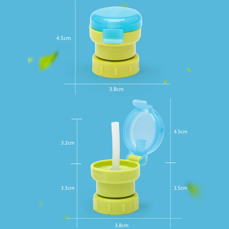 Children Portable Bottled Drinks Anti-overflow Anti-squash Replacement Straw Cap, Green, Red, Blue, Yellow