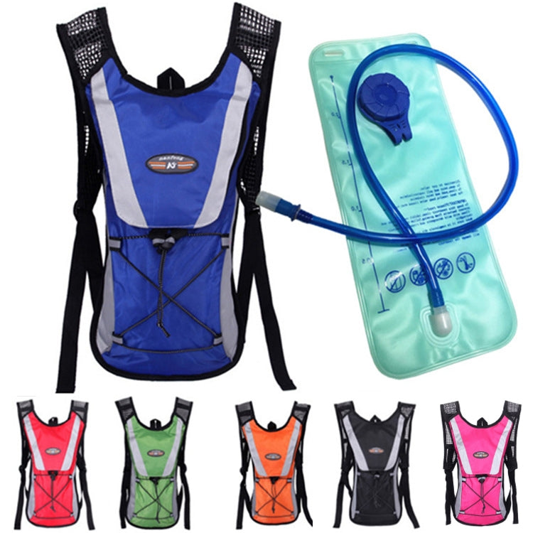 Outdoor Sports Mountaineering Cycling Backpack with 2L Water Bag, Blue with Water Bag, Red with Water Bag, Orange with Water Bag, Black with Water Bag, Pink with Water Bag, Green with Water Bag