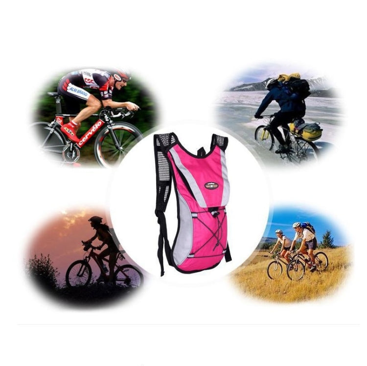 Outdoor Sports Mountaineering Cycling Backpack with 2L Water Bag, Blue with Water Bag, Red with Water Bag, Orange with Water Bag, Black with Water Bag, Pink with Water Bag, Green with Water Bag