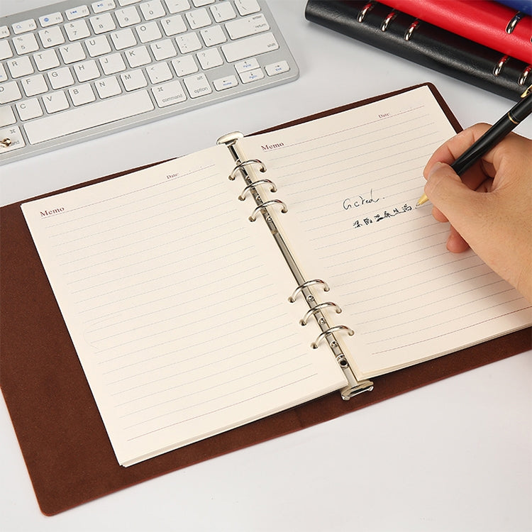 Business Notepad Loose Leaf Replaceable Inner Notebook Thickened Diary Book, A5 Black, A5 Pink, A5 Red, A5 Blue, A5 Orange, B5 Black, B5 Red, B5 Brown