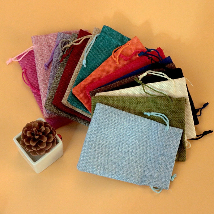 50 PCS Multi size Linen Jute Drawstring Gift Bags Sacks Wedding Birthday Party Favors Drawstring Gift Bags, 20x30cm