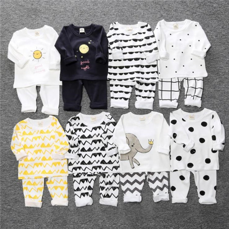 Children Cartoon Cotton Underwear Care Belly Pajamas Set, S, M, L, XL, XXL