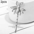2 PCS Retro Hair Accessories Fashion Temperament Matte Bee Hair Clip