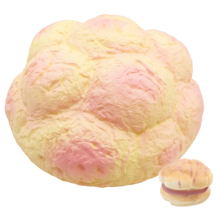 Large Scented Cream Puff Squishy Slow Rising Straps Soft Squeeze Simulate Pineapple Bread Cake Gift Kid Fun Toy Size: 25x13cm, Large Scented Cream