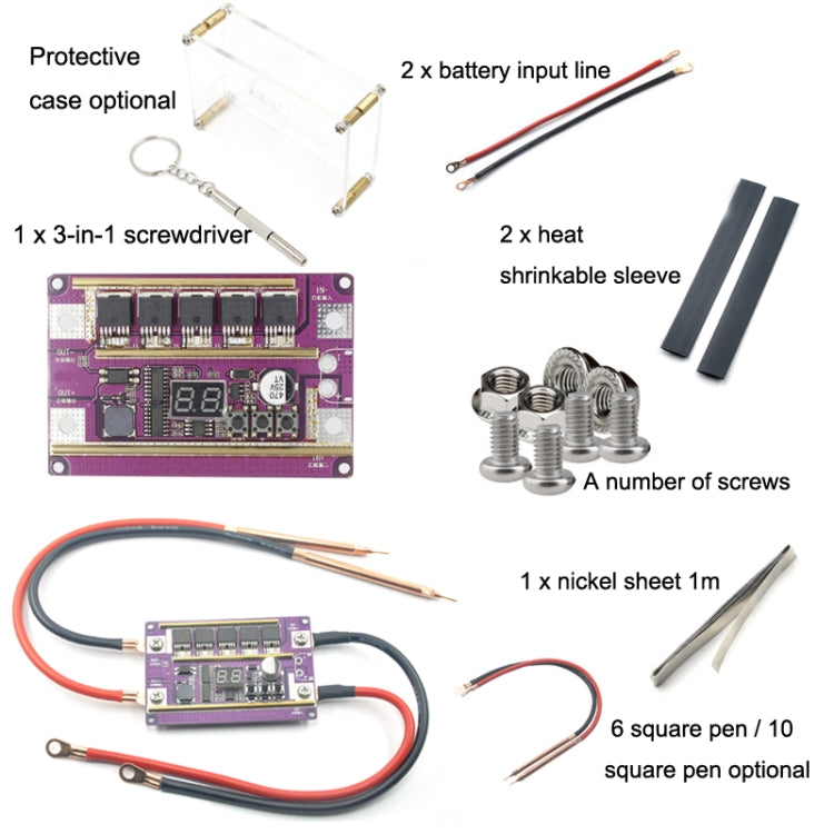 Lead-Acid Battery Version 12V Digital Display DIY Battery Spot Welding Machine Pen Control, Main Board, Lead-Acid Battery Version 6 Square Pen, Lead-Acid Battery Version 6 Square Pen With Case, Lead-Acid Battery Version 10 Square Pen                   ...