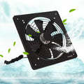 220V Exhaust Fan High Speed Air Extractor Window Ventilation Fan for Kitchen Ventilator Axial Industrial Wall Fan, 12 inch, 10 inch