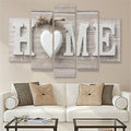 5 PCS Canvas Printing Love HOME Frameless Wall Art Pictures for Home Living Room Bedroom Decoration, 20x30cm x2,20x40cm x2,20x50cm x1, 20x35cm x2,20x45cm x2,20x55cm x1, 30x40cm x2,30x60cm x2,30x80cm x1