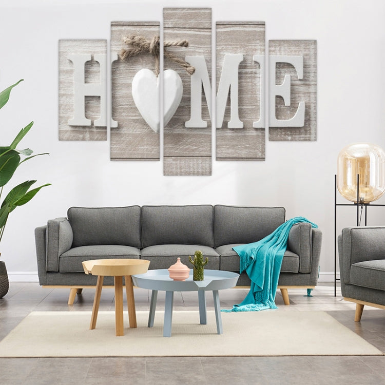5 PCS Canvas Printing Love HOME Frameless Wall Art Pictures for Home Living Room Bedroom Decoration, 20x30cm x2,20x40cm x2,20x50cm x1, 20x35cm x2,20x45cm x2,20x55cm x1, 30x40cm x2,30x60cm x2,30x80cm x1