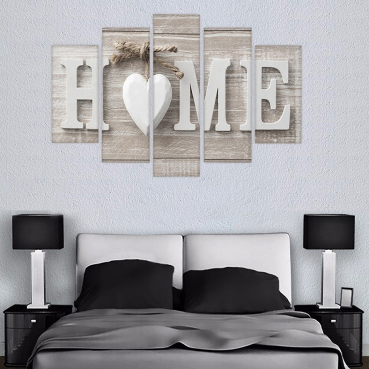 5 PCS Canvas Printing Love HOME Frameless Wall Art Pictures for Home Living Room Bedroom Decoration, 20x30cm x2,20x40cm x2,20x50cm x1, 20x35cm x2,20x45cm x2,20x55cm x1, 30x40cm x2,30x60cm x2,30x80cm x1