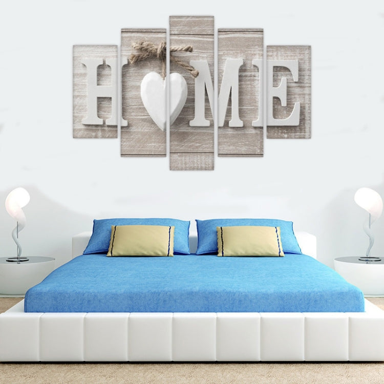 5 PCS Canvas Printing Love HOME Frameless Wall Art Pictures for Home Living Room Bedroom Decoration, 20x30cm x2,20x40cm x2,20x50cm x1, 20x35cm x2,20x45cm x2,20x55cm x1, 30x40cm x2,30x60cm x2,30x80cm x1