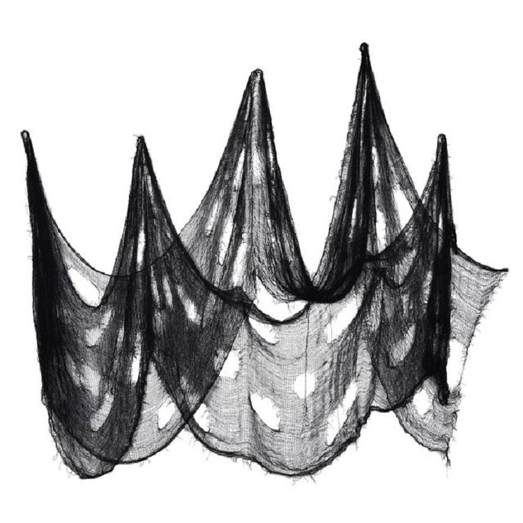 Halloween Horror Decorations Gauze Haunted House Scene Arrangement Props, Tablecloth, Blood Hand Printed Gauze, Black Hole Cloth, Thick Yarn Curtain, Thin Yarn Curtain