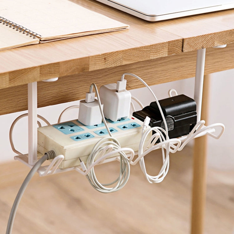 Cable Wire Rack Table Bottom Hanging Basket Shelf Organizing Plug-in Cable Board Storage Rack