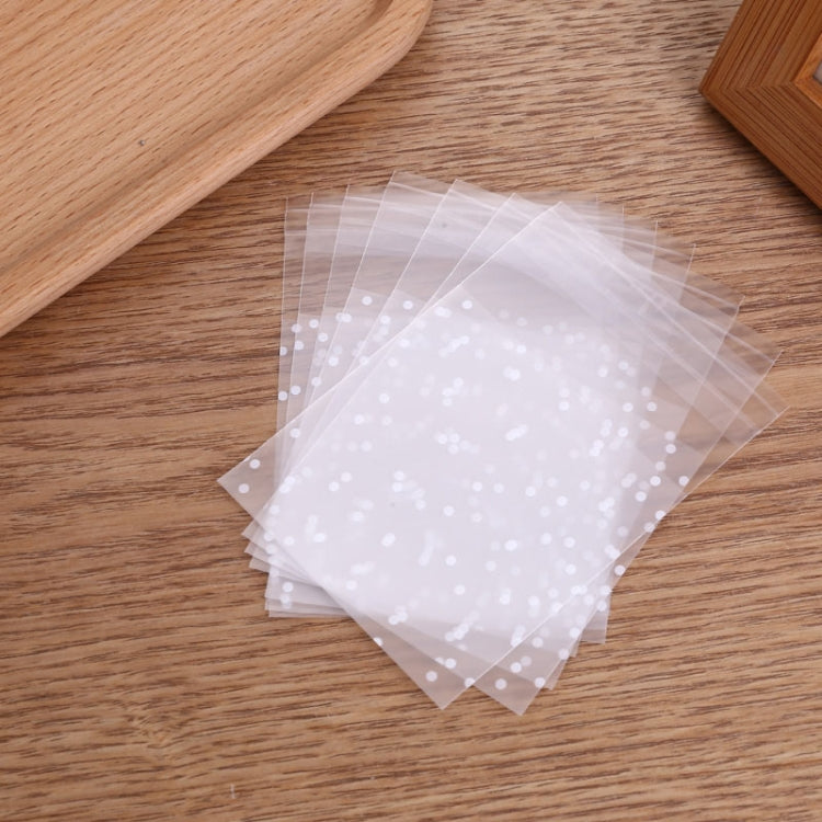 100pcs / Pack Plastic Transparent Cellophane Bags Polka Dot Candy Cookie Gift Bag with DIY Self Adhesive Pouch Celofan Bags for Party, 7x7cm, 8x10cm, 10x15cm