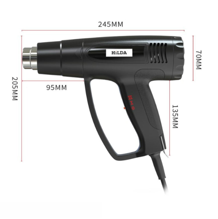 Hilda High Temperature Hot Air Industrial Hot Air Film Tool, 2000W, 1800W, Three Wind Nozzles